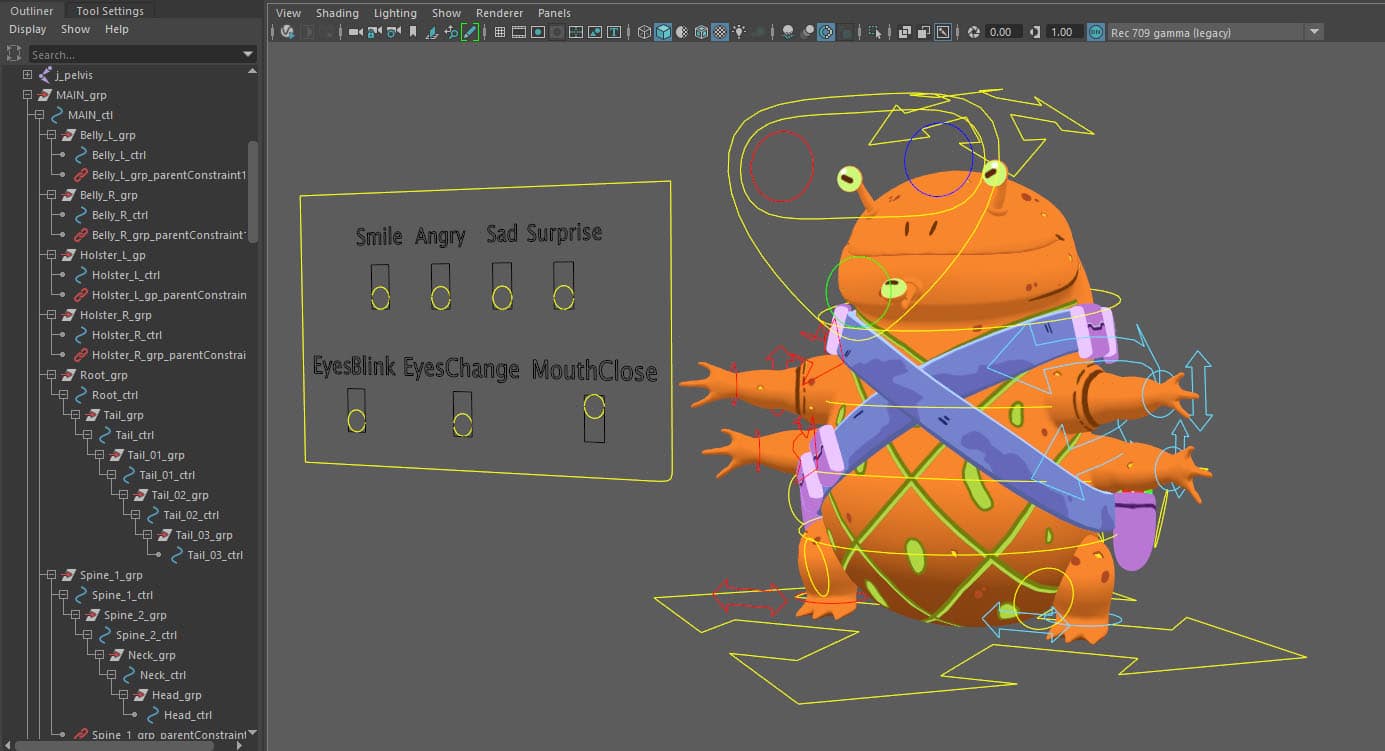 3D character rig