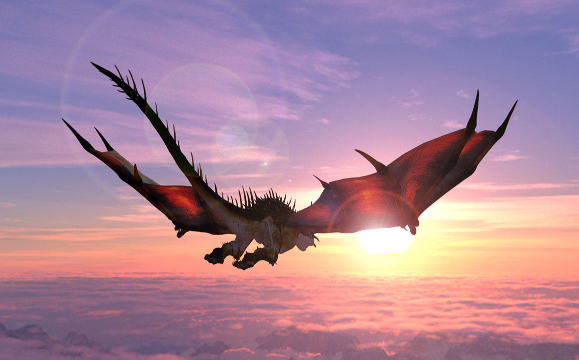 dragon animation flight cycle